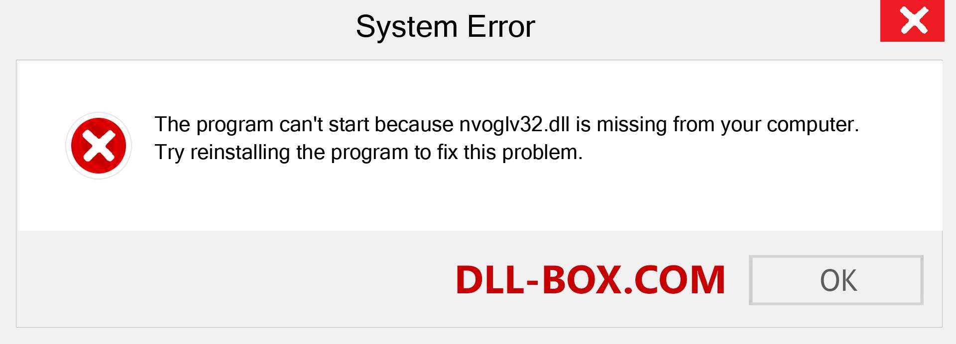  nvoglv32.dll file is missing?. Download for Windows 7, 8, 10 - Fix  nvoglv32 dll Missing Error on Windows, photos, images